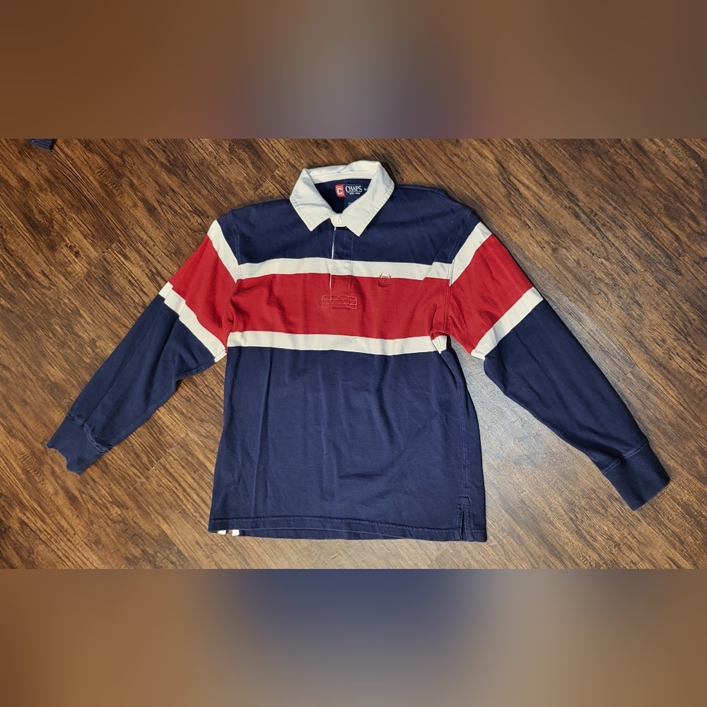 Boy's Chaps Long Sleeve Cotton Polo Shirt Size 12/14